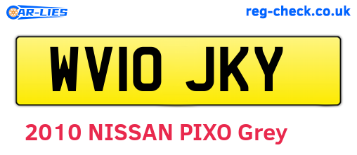 WV10JKY are the vehicle registration plates.