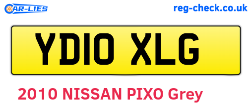 YD10XLG are the vehicle registration plates.