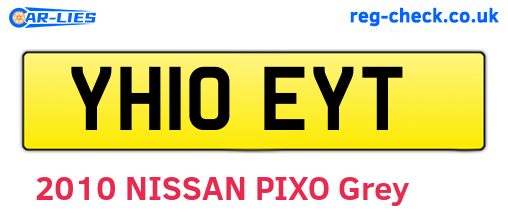 YH10EYT are the vehicle registration plates.