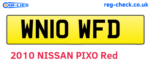 WN10WFD are the vehicle registration plates.