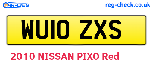 WU10ZXS are the vehicle registration plates.