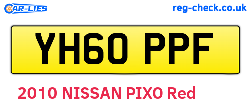 YH60PPF are the vehicle registration plates.