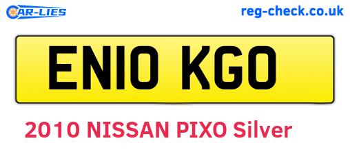 EN10KGO are the vehicle registration plates.