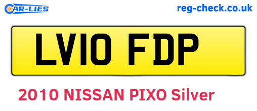 LV10FDP are the vehicle registration plates.