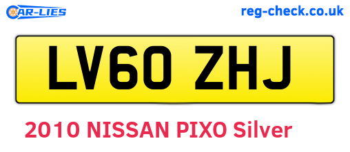 LV60ZHJ are the vehicle registration plates.