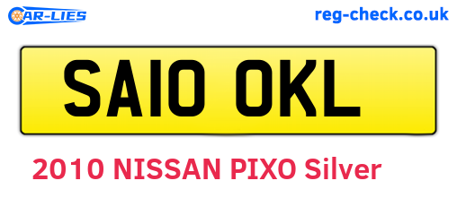 SA10OKL are the vehicle registration plates.