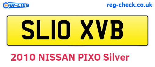 SL10XVB are the vehicle registration plates.