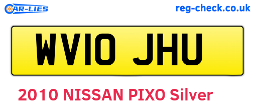 WV10JHU are the vehicle registration plates.