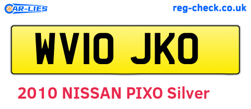 WV10JKO are the vehicle registration plates.