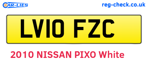 LV10FZC are the vehicle registration plates.