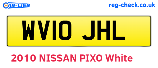 WV10JHL are the vehicle registration plates.