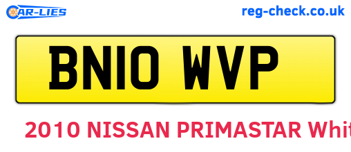 BN10WVP are the vehicle registration plates.
