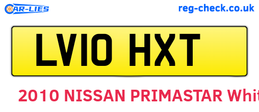 LV10HXT are the vehicle registration plates.