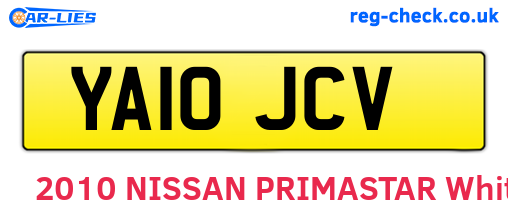 YA10JCV are the vehicle registration plates.