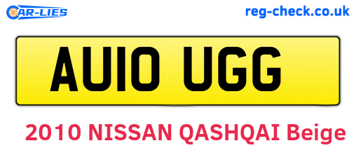 AU10UGG are the vehicle registration plates.