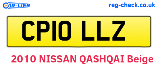 CP10LLZ are the vehicle registration plates.