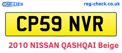 CP59NVR are the vehicle registration plates.