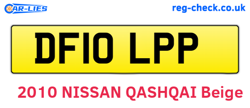 DF10LPP are the vehicle registration plates.