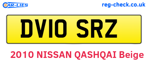 DV10SRZ are the vehicle registration plates.