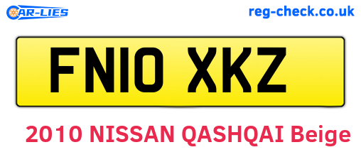FN10XKZ are the vehicle registration plates.