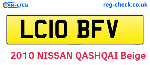 LC10BFV are the vehicle registration plates.
