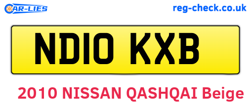 ND10KXB are the vehicle registration plates.