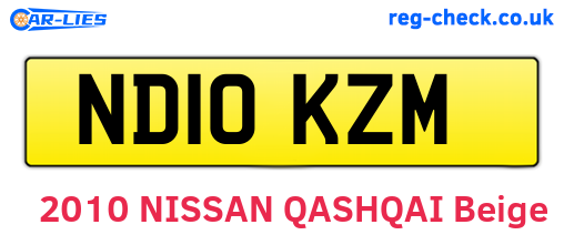 ND10KZM are the vehicle registration plates.