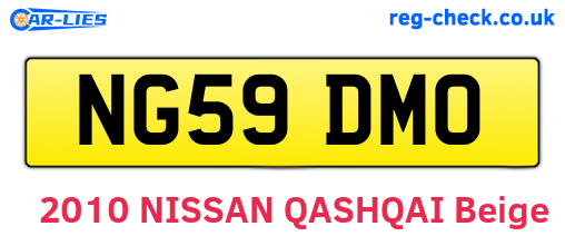 NG59DMO are the vehicle registration plates.