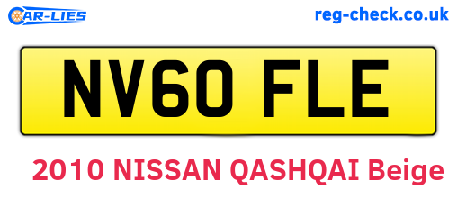 NV60FLE are the vehicle registration plates.