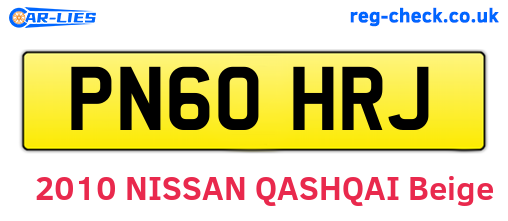 PN60HRJ are the vehicle registration plates.