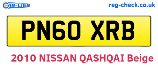 PN60XRB are the vehicle registration plates.