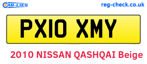 PX10XMY are the vehicle registration plates.