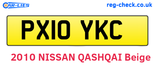 PX10YKC are the vehicle registration plates.