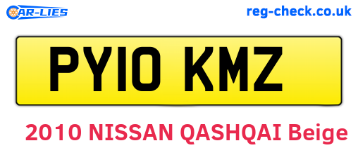PY10KMZ are the vehicle registration plates.