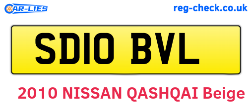 SD10BVL are the vehicle registration plates.