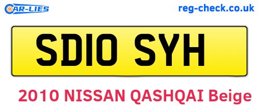 SD10SYH are the vehicle registration plates.