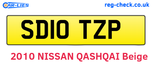 SD10TZP are the vehicle registration plates.