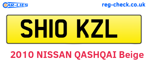 SH10KZL are the vehicle registration plates.