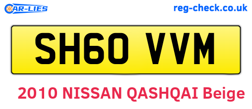 SH60VVM are the vehicle registration plates.