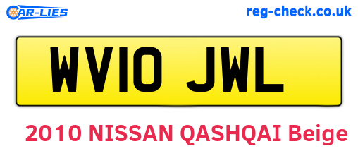 WV10JWL are the vehicle registration plates.