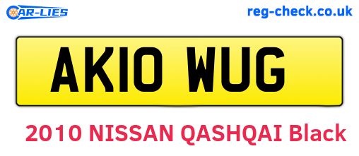 AK10WUG are the vehicle registration plates.