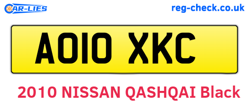AO10XKC are the vehicle registration plates.