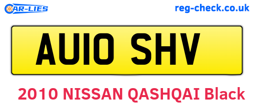 AU10SHV are the vehicle registration plates.