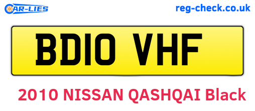 BD10VHF are the vehicle registration plates.