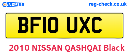 BF10UXC are the vehicle registration plates.