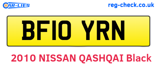 BF10YRN are the vehicle registration plates.