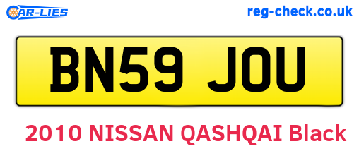 BN59JOU are the vehicle registration plates.