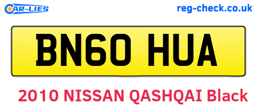 BN60HUA are the vehicle registration plates.