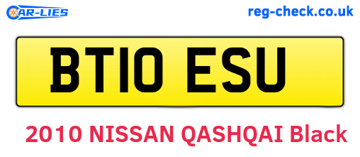 BT10ESU are the vehicle registration plates.
