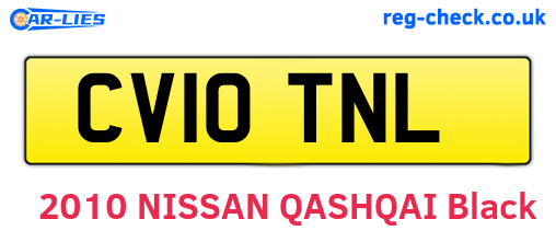 CV10TNL are the vehicle registration plates.
